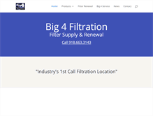 Tablet Screenshot of big4filtration.com